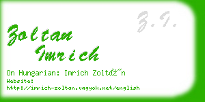 zoltan imrich business card